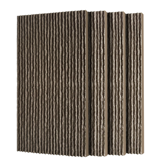 3D Faux Stone Wall Panels, 4 PCS PU Wainscoting Panel For Interior Wall Decor, Flame-resistant & Lightweight & Waterproof,for TV Wall, Office, Living Room, 47.24  X 23.62  Flowing Stone Space Black