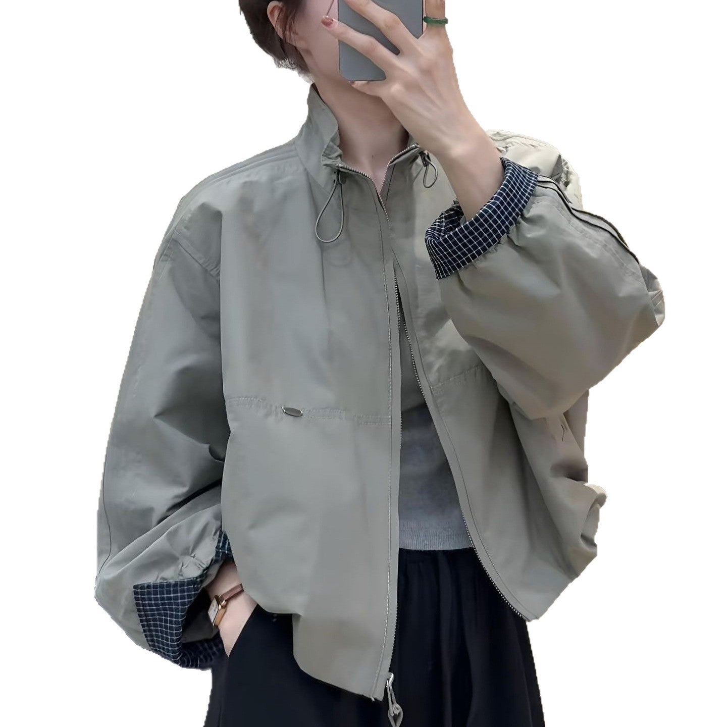 Korean-style Women's Jacket Autumn New Stand-collar Windbreaker Casual