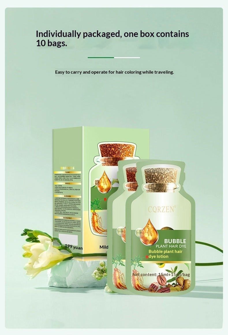 Plant-based Bubble Hair Dyeyour Own DIY Hair Coloring Cream