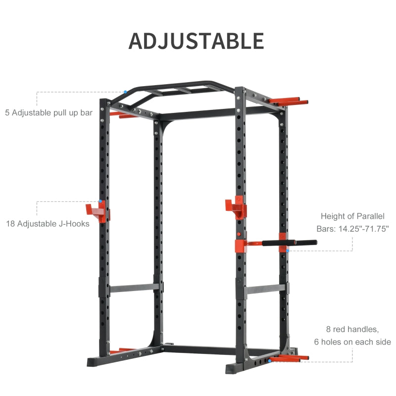 Adjustable Power Tower Dip Station Pull Up Bar Squat Rack Power Cage At Home Workout Equipment,Multiple Packages Shipped. Please Pay Attention To The Dimensions And Weight In The Details.
