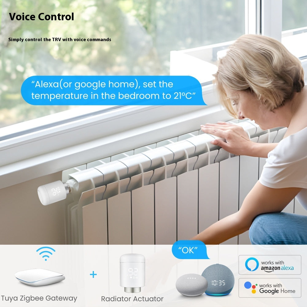 Newly Upgraded Graffiti Zigbee Smart Thermostatic Valve