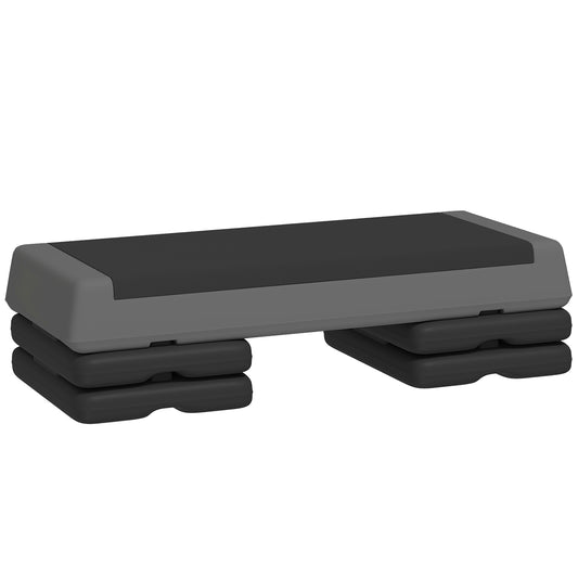 SPORTNOW Adjustable Fitness Stepper, With Non-Slip Surface, For Home, Gym, Office Workout, Grey