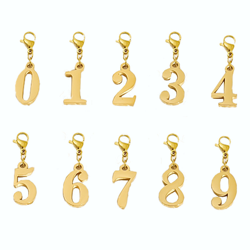 Titanium Steel Bracelet And Necklace Accessories With Birthday Number And Age Design