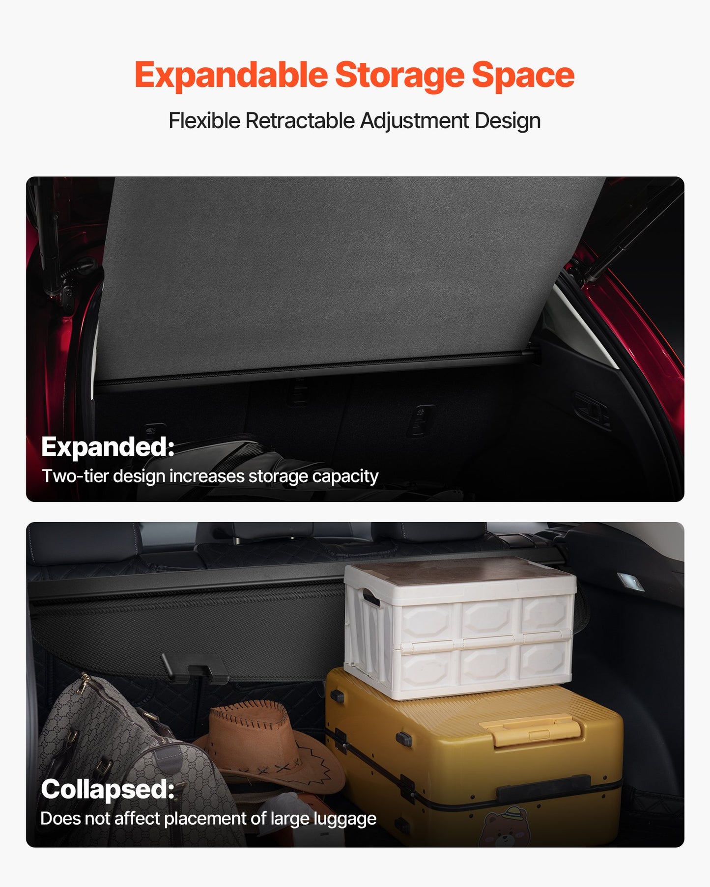 Retractable Cargo Cover, Upgraded Carbon Fiber Texture Trunk Cover, Anti-Peeping Luggage Privacy Shield, Easy Installation Security Shade Car Accessories, For Mazda CX-5 2017-2025 5-Seater