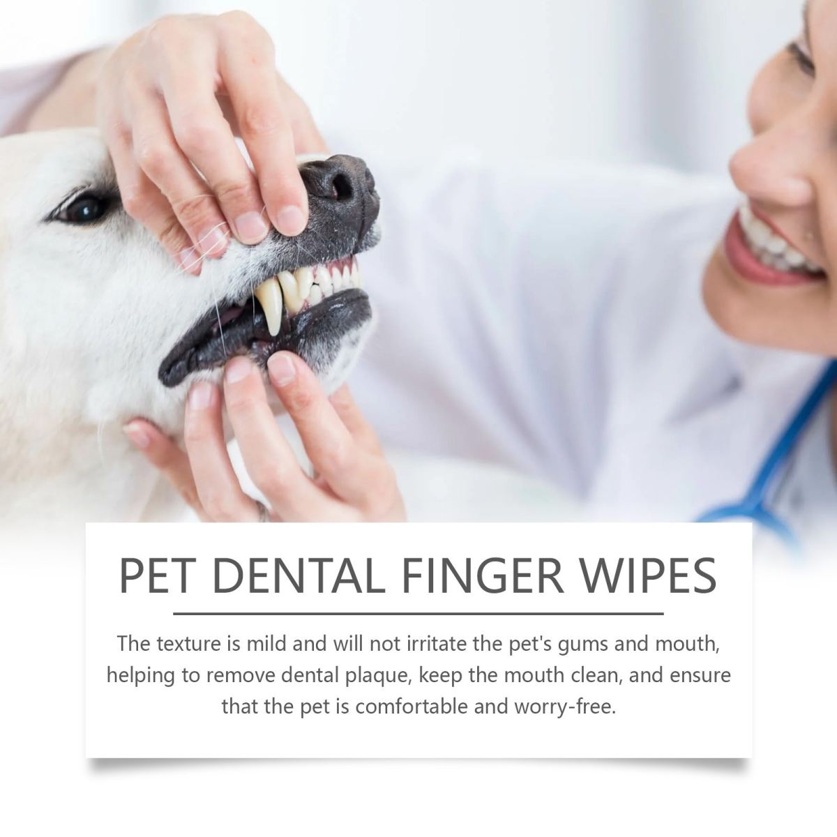 Pet Dental Cleaning Finger Wipes