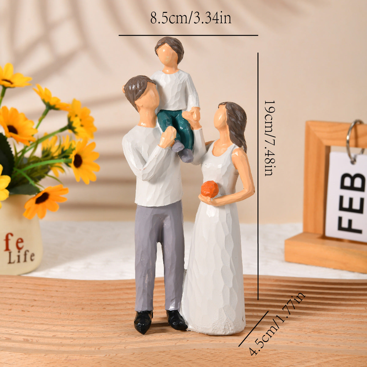 Family Statue Home Decor Gift Resin Craft Ornament