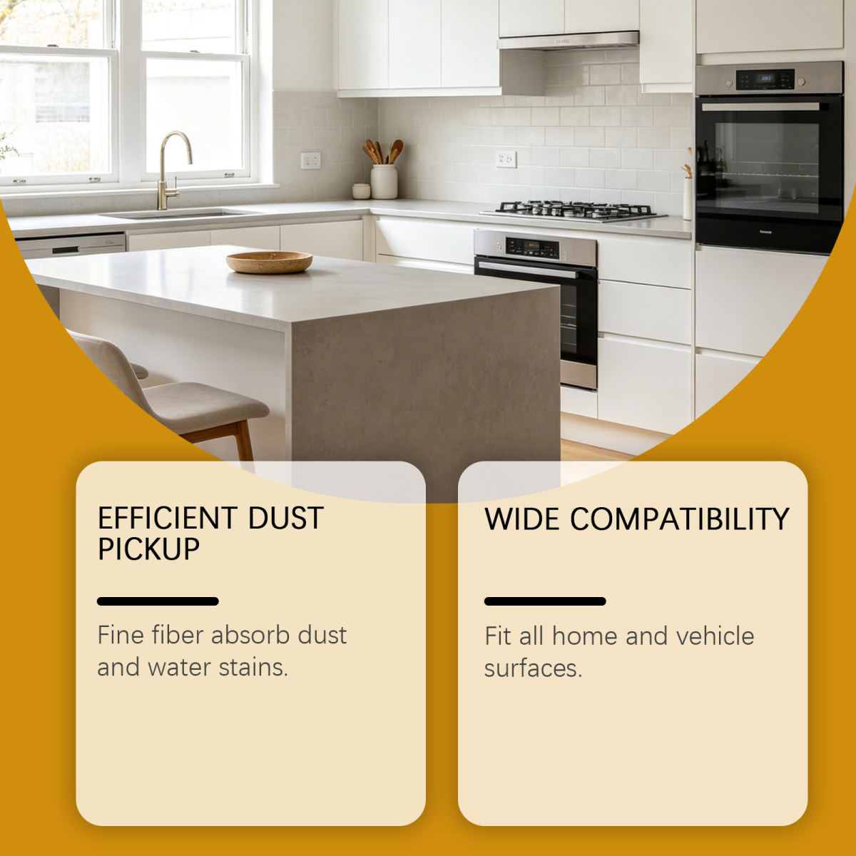 Cleaning Cloth For Household Kitchen Countertops, Glass Doors, Windows, And Furniture Stains Multi-functional Double-sided Cleaning Cloth.