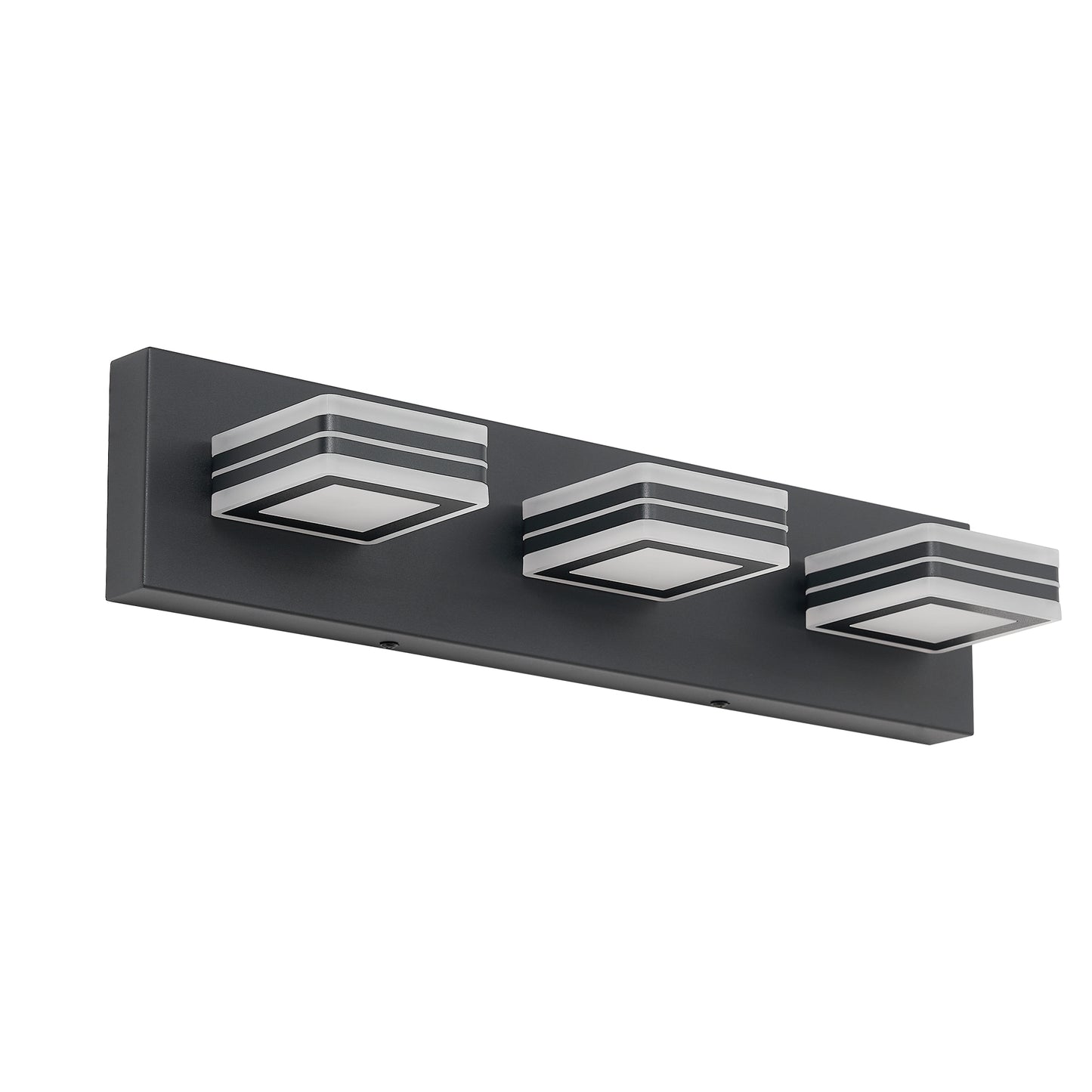 Matte Black Vanity Light Fixtures 3 Lights Up And Down LED Modern Bathroom Vanity Lights Over Mirror Acrylic Black Bath Wall Lighting No Bulbs