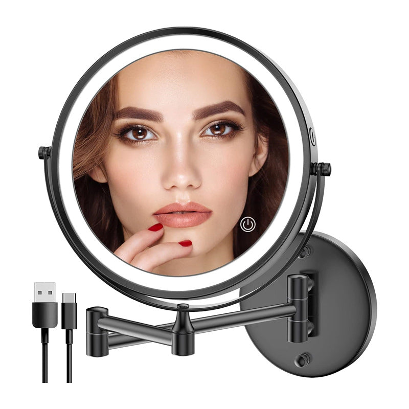 8-inch Bathroom Makeup Mirror Wall-mounted Folding Mirror