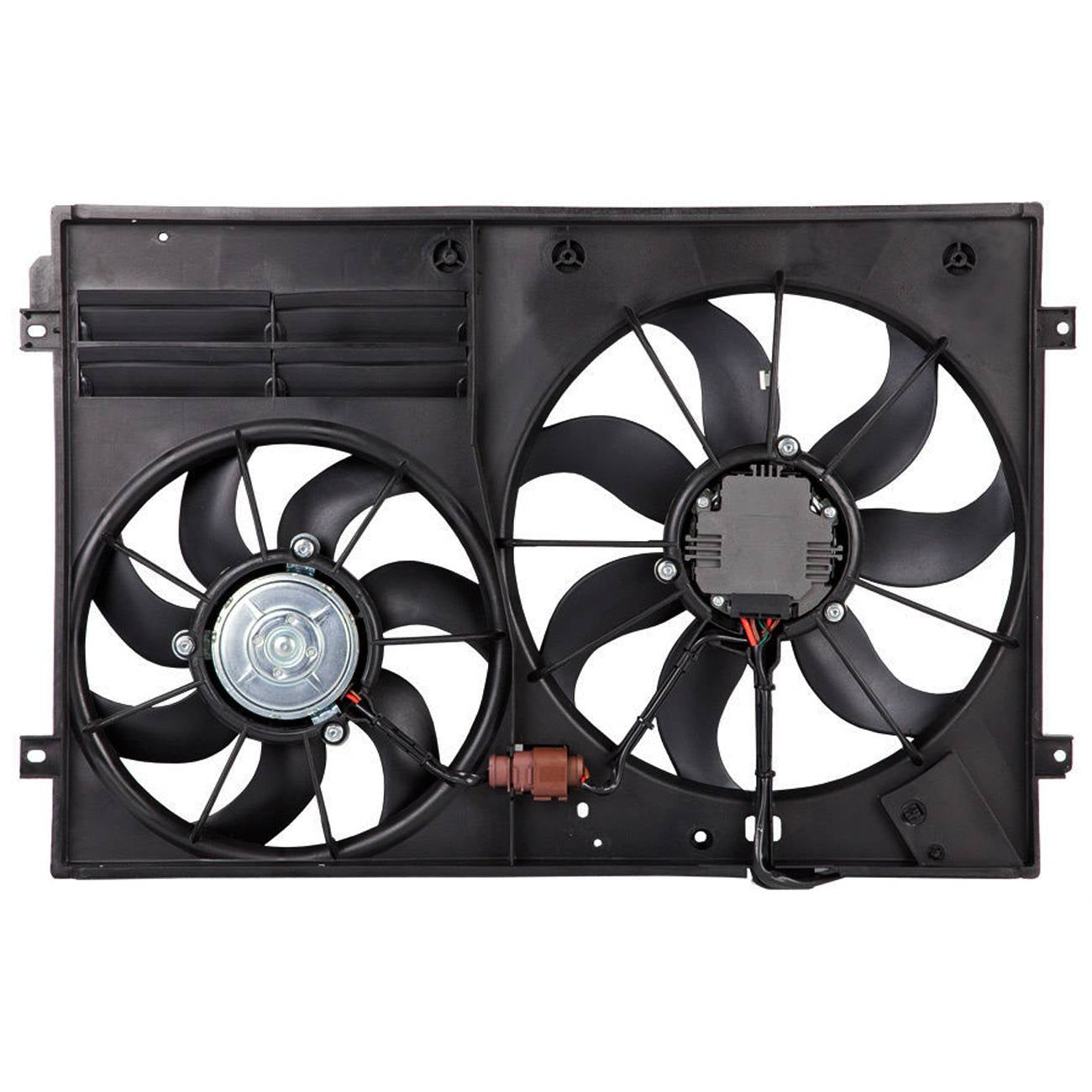 Radiator Cooling Fan Assembly For VW Golf Jetta CC Eos Passat Tiguan 1K0121205AJ