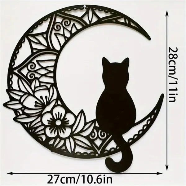 CIFbuy Bohemian Crescent Cat Wall Decor Pet Theme Home Decoration Christmas Holiday Gift (TikTok, Temu Pick-up Service)