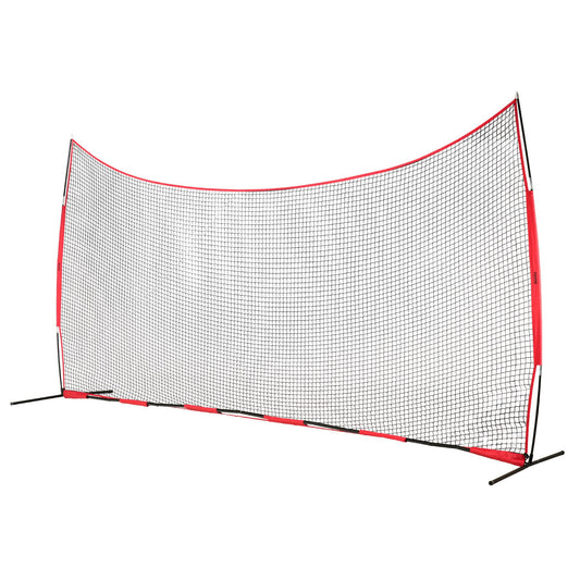 Barricade Backstop Net, 20x10 Ft Ball Sports Barrier Netting, Portable Practice Equipment With Carry Bag, Protection Screen For Baseball Softball Lacrosse Soccer Hockey Training, For Backyard