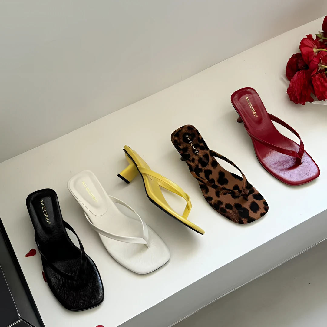 Open-toe Square-toe Low-heeled Shoes Korean-style Elegant And Minimalist With A Strappy Design