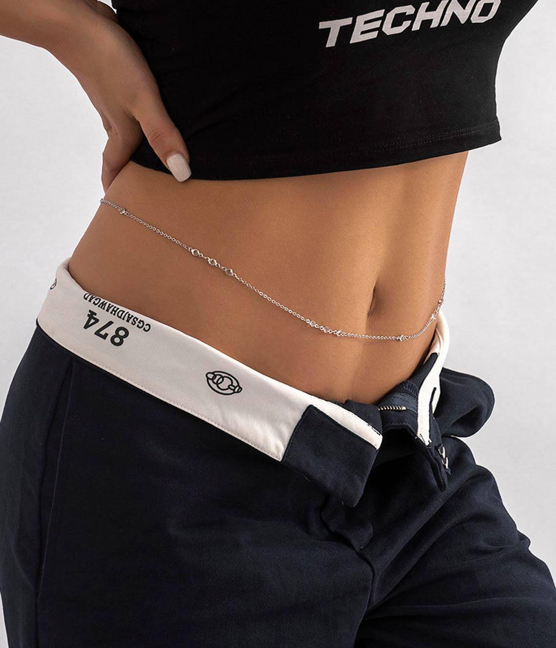 Women's Rhinestone Casual Body Waist Chain