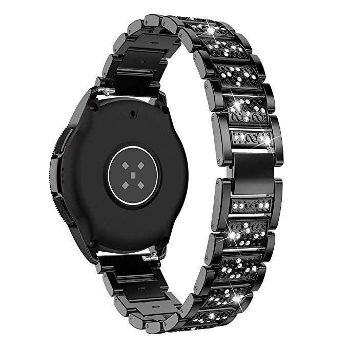 Three Beads Diamond Strap For Active 2 Watch4GT2 Metal Steel Belt