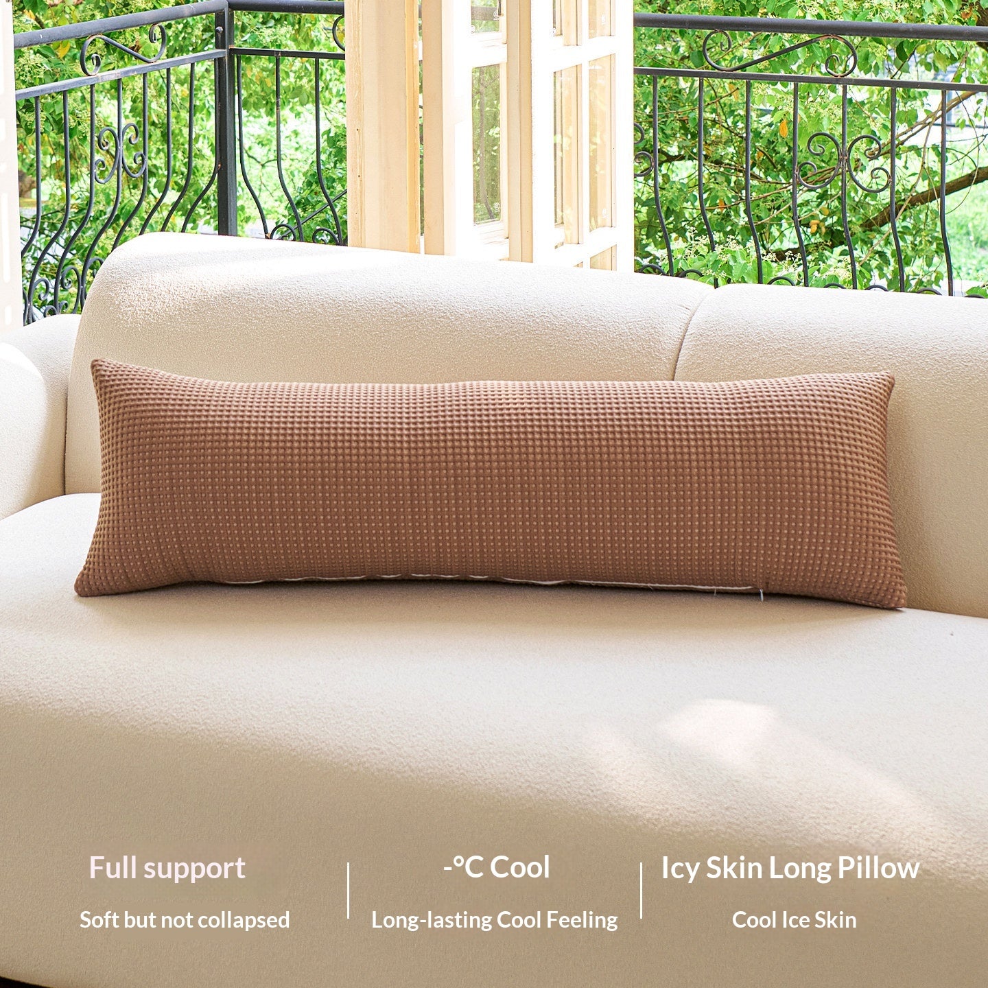 Long Cushion Pillow Ice Silk Cooling Summer Style