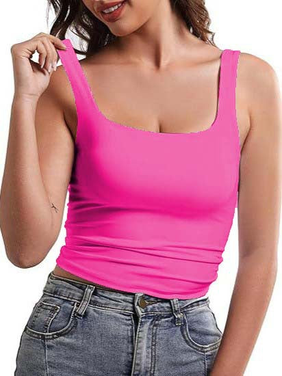 Square Collar Beauty Back Outer Wear Inner Wear Sleeveless Sling