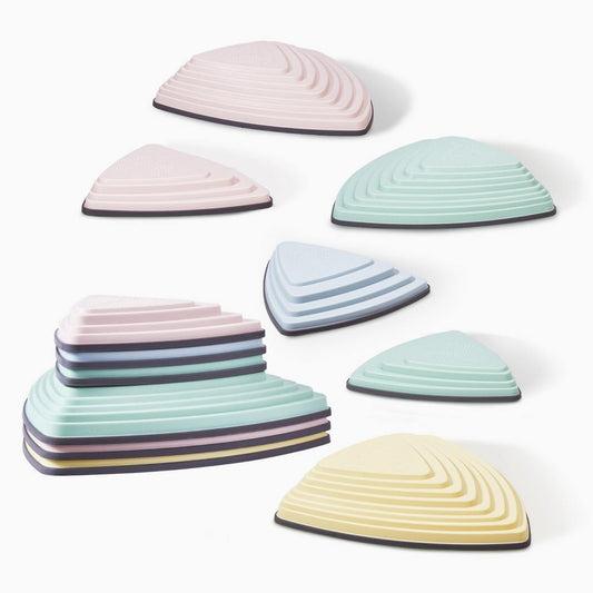 Balance Stepping Stones For Kids, 6 PCS, Up To 220 Lbs, Non-Slip Toddlers Sensory Stepping Stones, Obstacle Course Coordination Game Toys Indoor Or Outdoor Play For Children Aged 3 4 5 6 7 8+