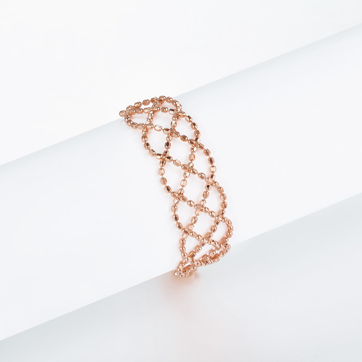 S925 Sterling Silver Hollow Mesh Ring 0.6g Ultra-Light 14-21mm Adjustable 8.4mm Wide Platinum Gold Rose Gold Plated Gift Box