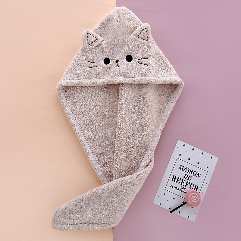 New Cute Cat Shaped Hair Drying Capsuper Absorbent And Quick Drying