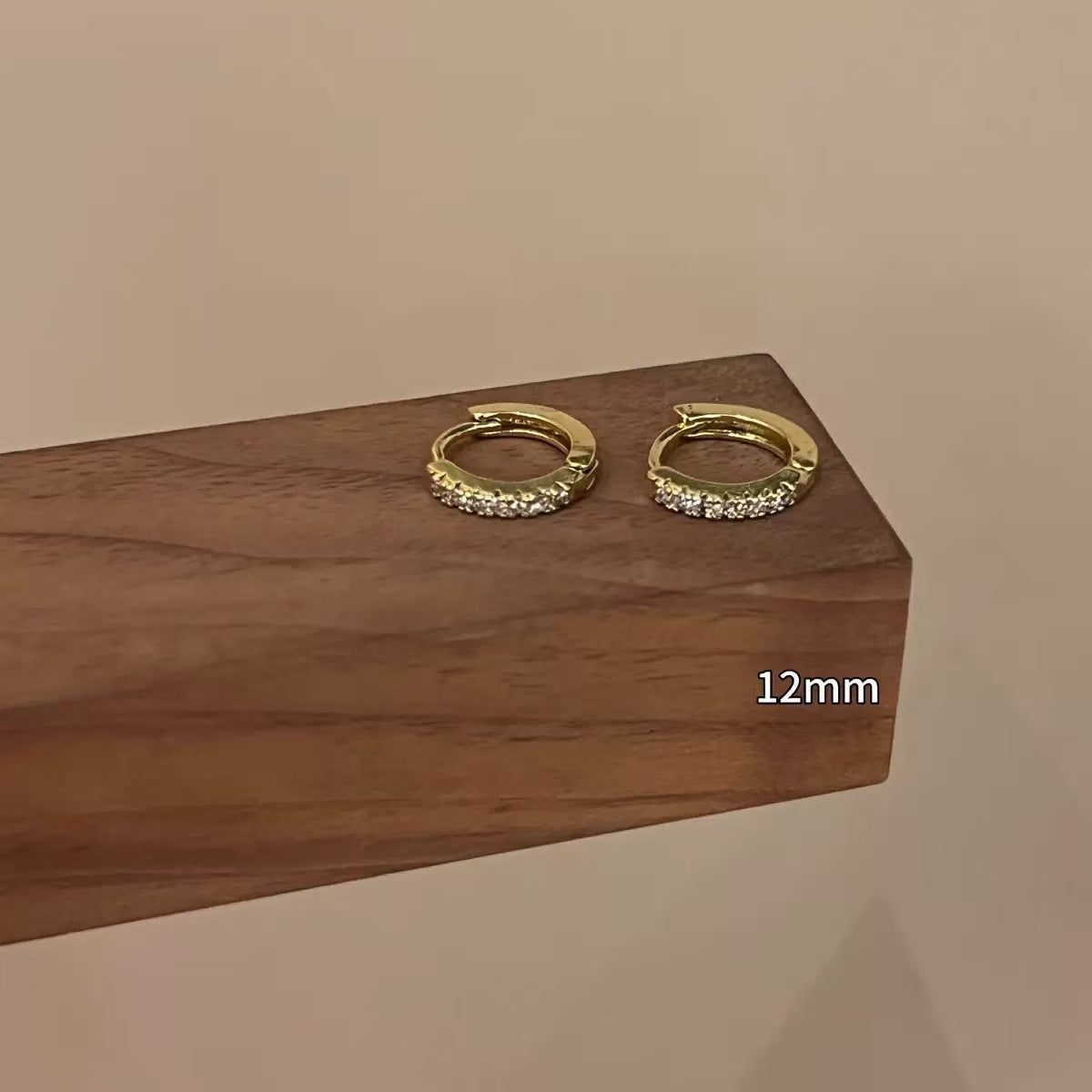 Korean-style Micro-paved Diamond Earrings Minimalist