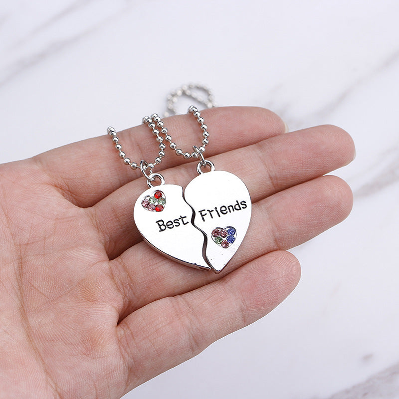 Best  Diamond Stitching Love Necklace