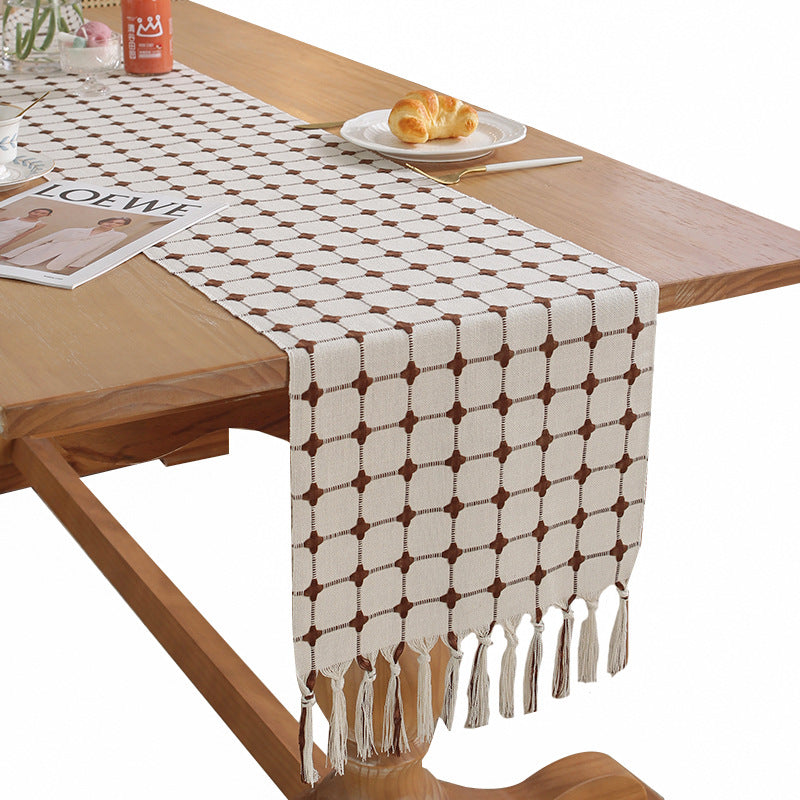 Modern Minimalist Tea TableCoffee Table Cloth, Cotton-Linen Table Runner