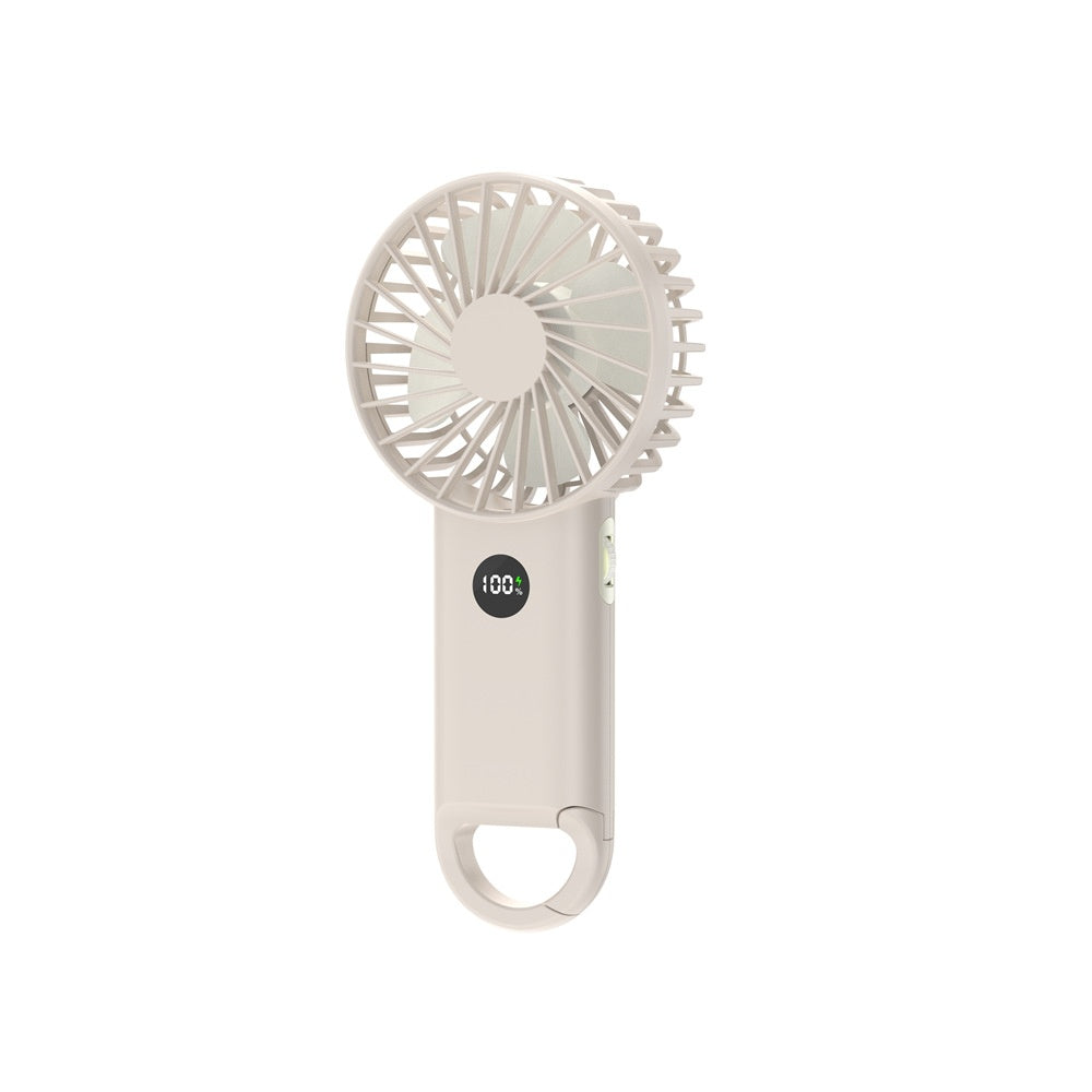 Usb Charging Intelligent Digital Display Long Endurance Mini Folding Halter Fan
