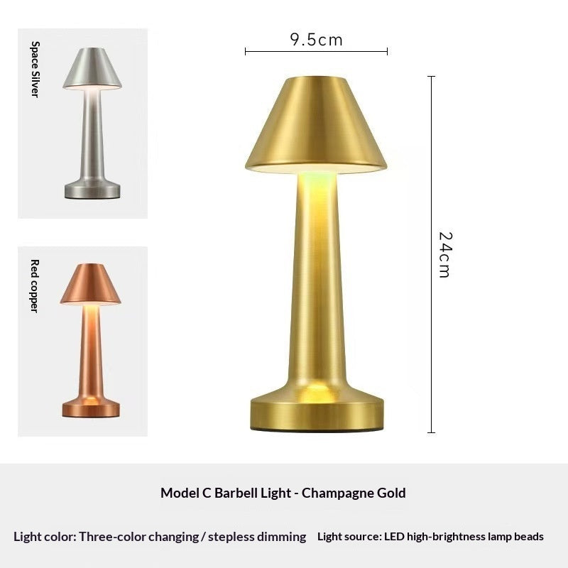 Metal Desktop Touch-Activated Creative USB-Charging Desk Lamp