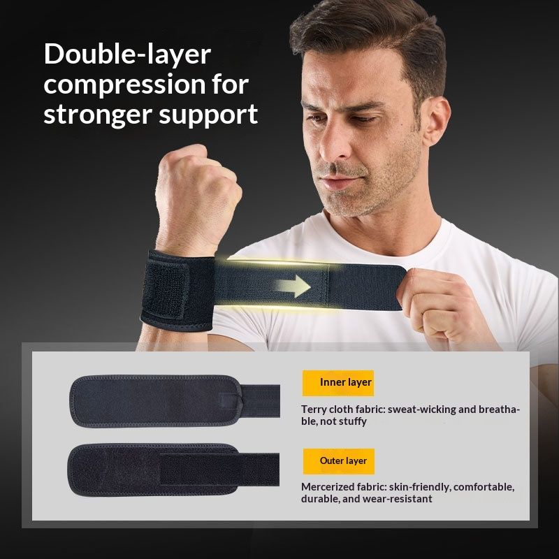 Fitness Pressurized Wrist Wrist Absorbent Breathable Wrist Fixed Pressurized Bandage Weight Lifting Fitness Basketball Sports Wristband