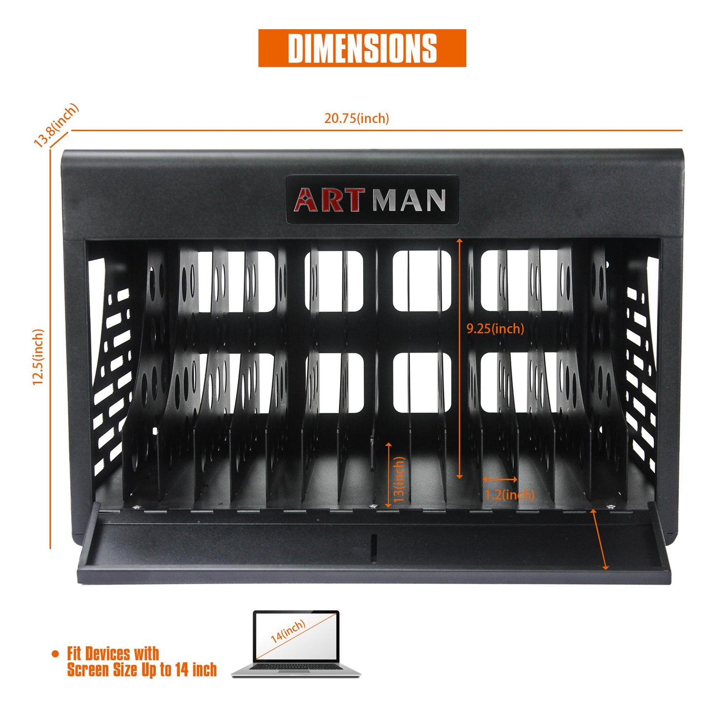 16-slot Charging Cabinet For Laptops, Chromebooks
