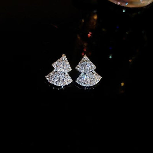 Antique Style Earrings For Women Retro Geometric Diamond Studs Premium Elegant Pendant Gift
