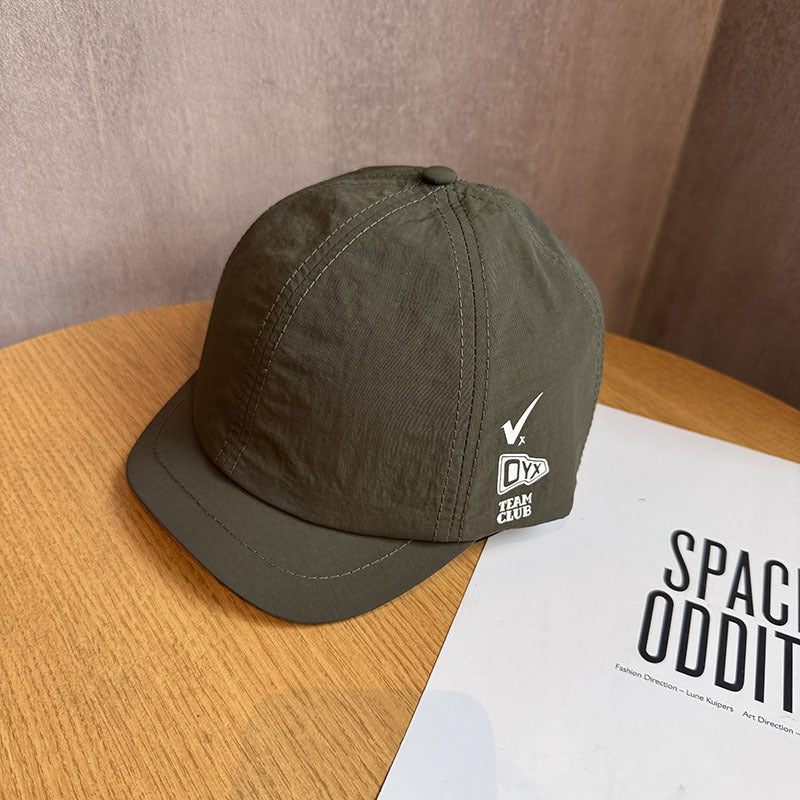 Summer Men's And Women's Solid-color Quick-drying Breathable Short-brimmed Hat With Simple Design - OYX Letter Style - Outdoor Fashionable Casual Baseball Cap