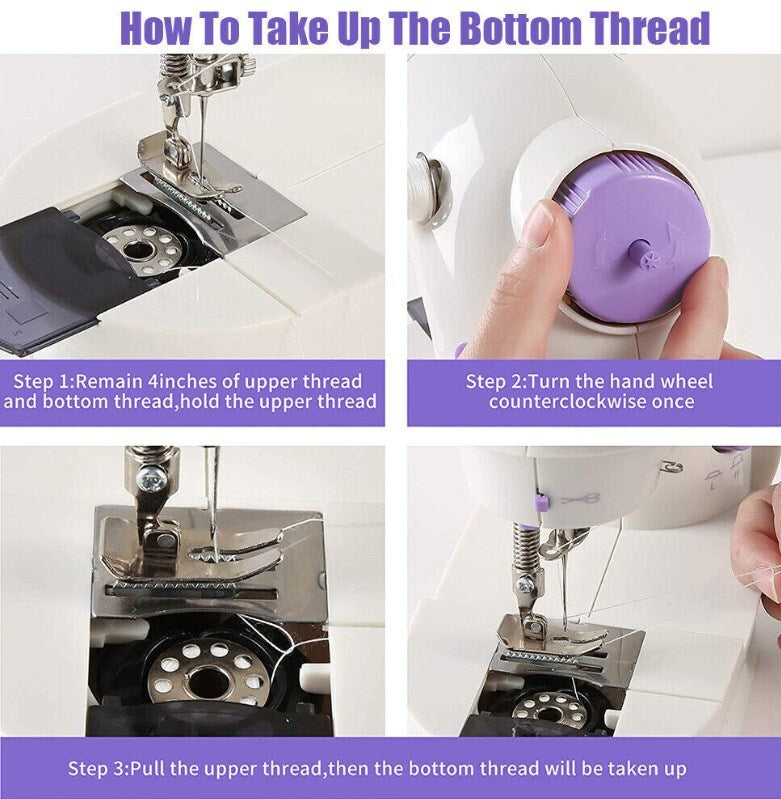 Portable Mini Electric Sewing Machine Multifunctional Desktop Tailor Home Use