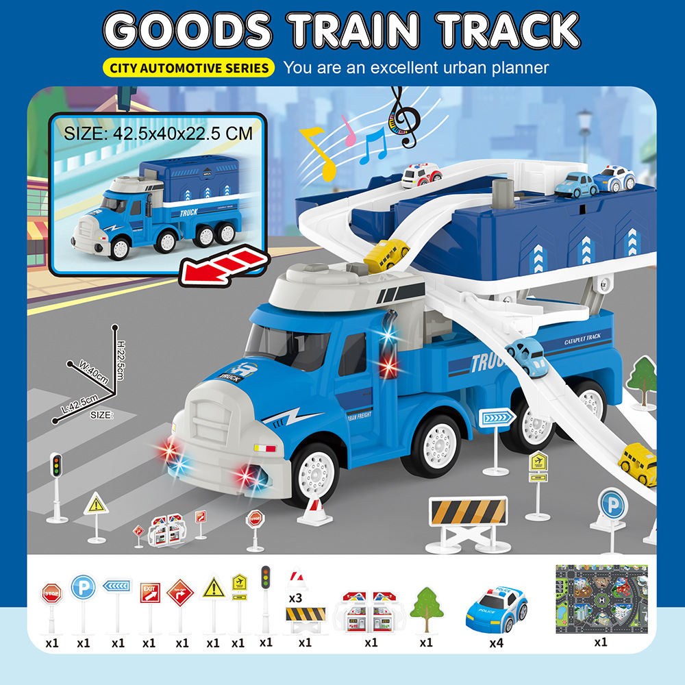 Track Transformer Storage Parking Lot Toys