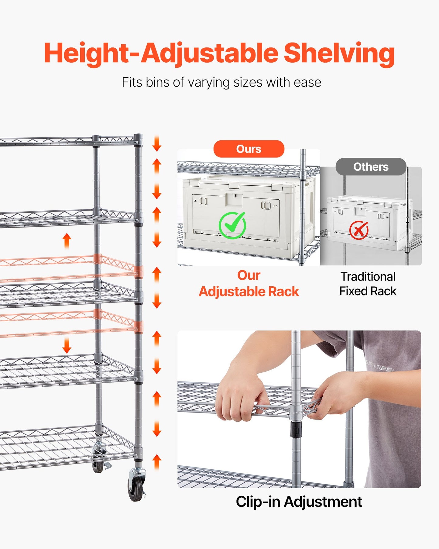 5-Tier Rolling Bin Storage Rack, 12 Organizer Bins, Bin Rack Storage Steel Wire Shelving System With Wheels, Mobile Tool Organizer For Garage, Warehouse, Office, Restaurant, Classroom, Kitchen
