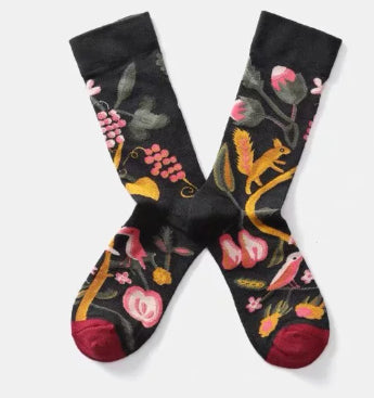 Personalized Oil Painting Ladies' Street Style Fashion Trend Cotton Socks