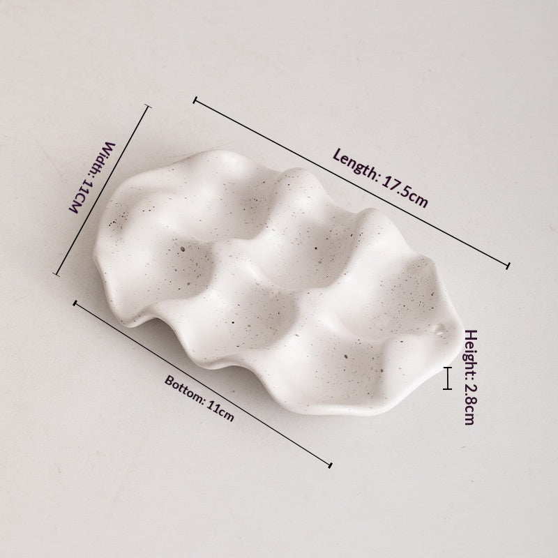 Kitchen Simple Ceramic Egg Holder Storage Box For Home