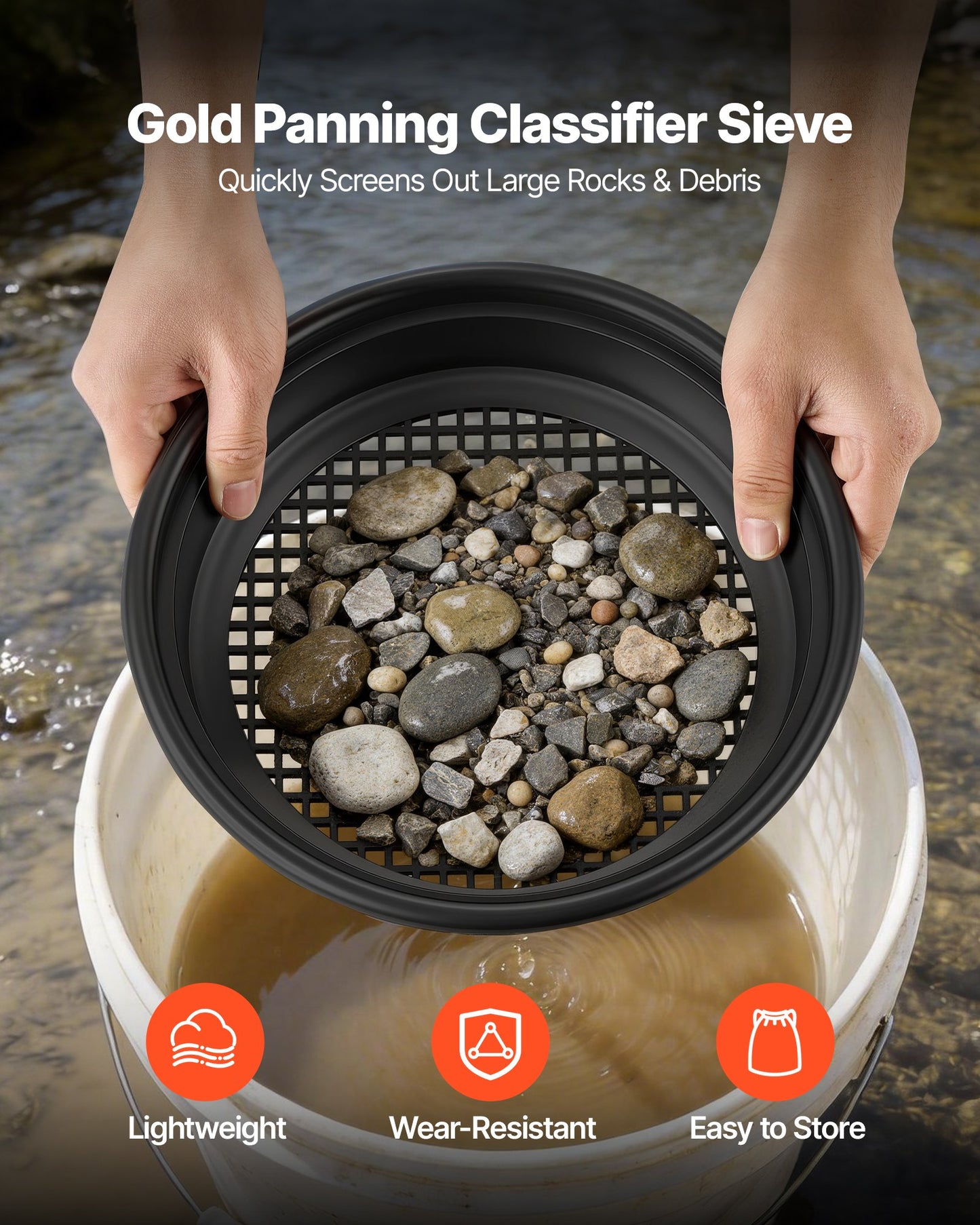 Gold Panning Kit, 10 In And 14 In Pans, 19 PCS Portable Prospecting Equipment Kit With Classifier Sieves, Sand Magnet, Rock Pick, Scoops, Backpack, And Accessories, For Outdoor Gold Recovery