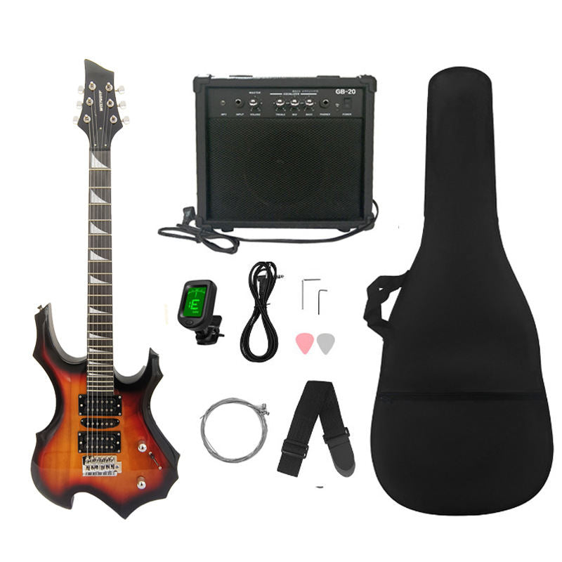 New Model Paired With A 24-fret Exotic Flame Electric Guitar