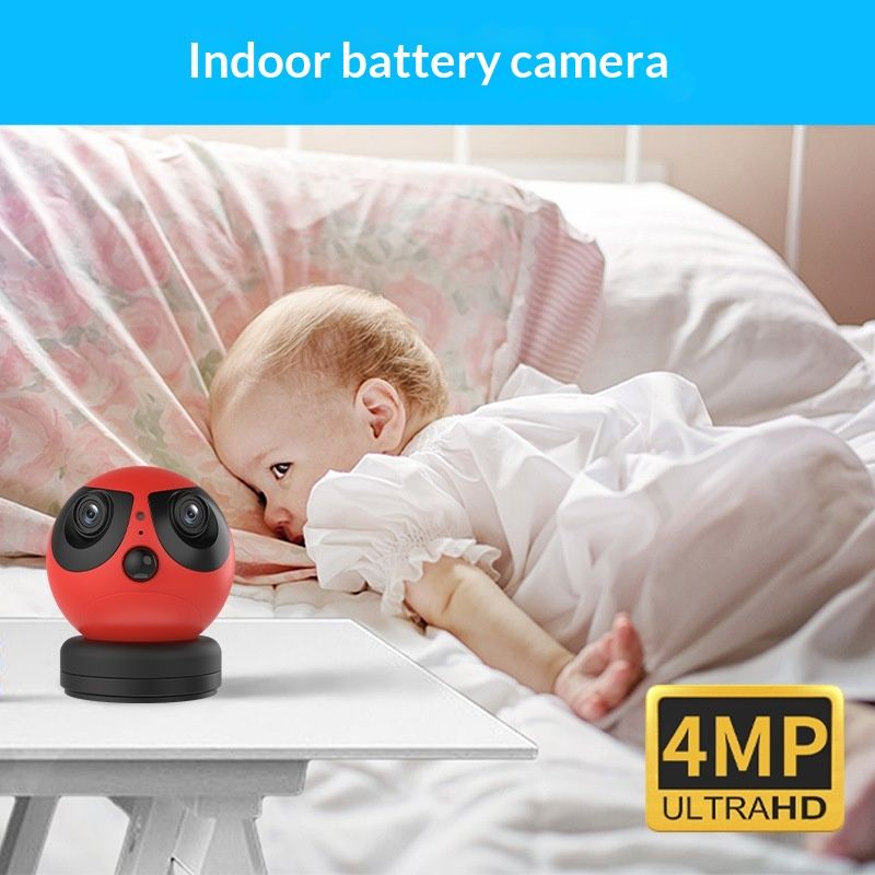 Mobile Remote Alarm Wide-angle Dual-lens Surveillance Camera