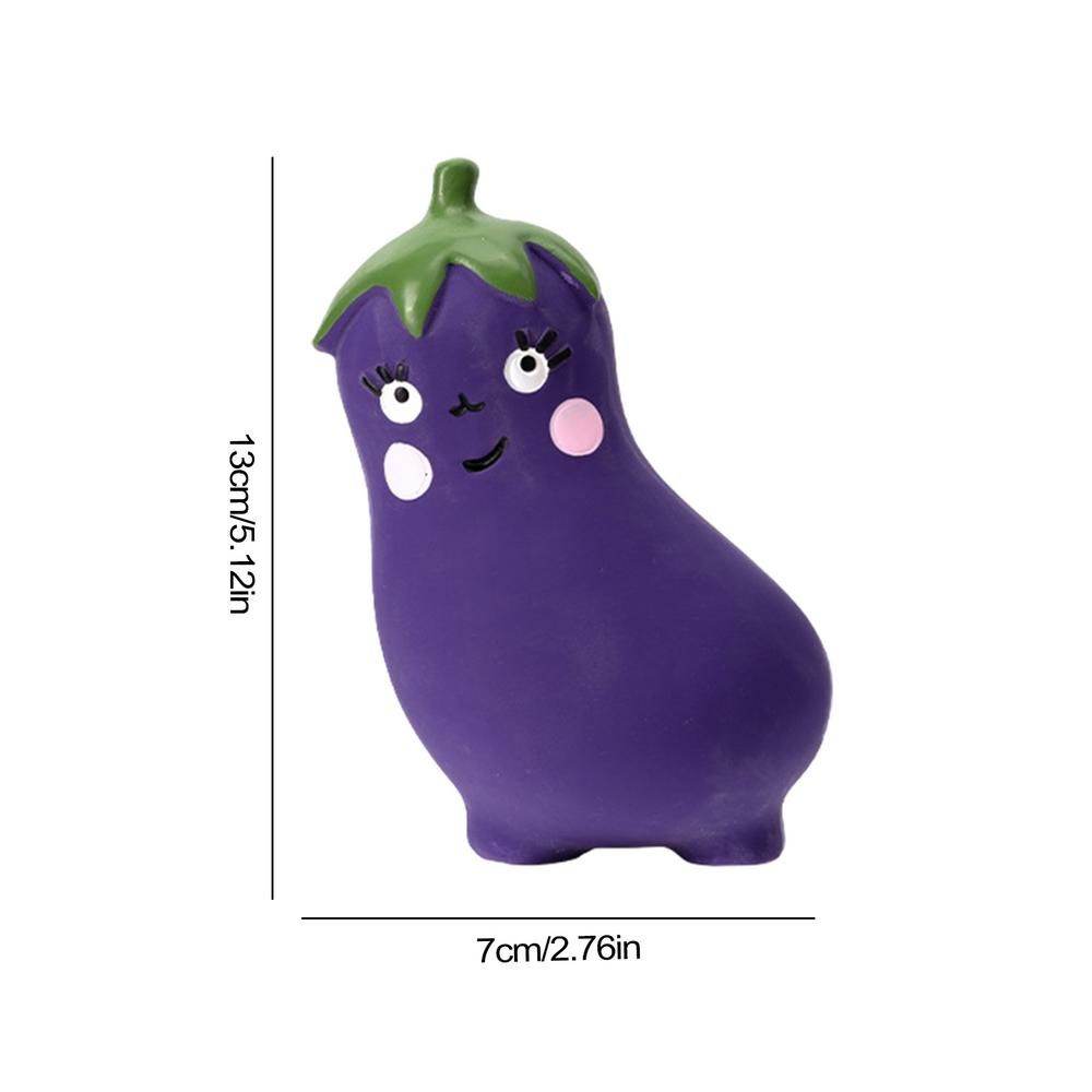 Cute Vegetable Dog Chew Toys Cartoon Onion Eggplant Teething Toy Puppies Latex Reusable Teethers Vegetable Figures For Dogs
