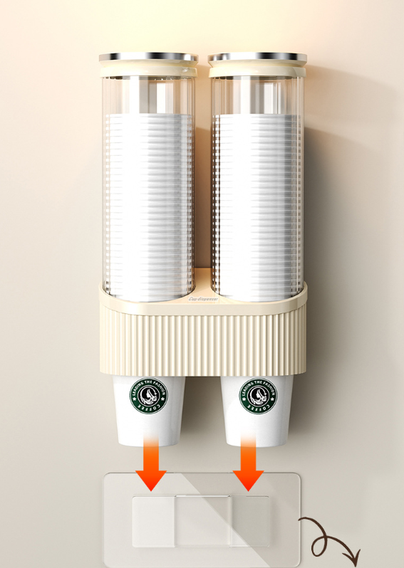 Disposable Cup Dispenser, Wall-mounted Water Dispenser, High-end Paper Cup Holder, Water Cup Storage, Bar Counter Shelf