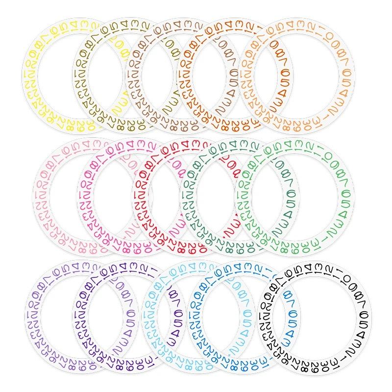 Watch Accessories White Background Modified New NH35NH36 Movement Calendar Plate