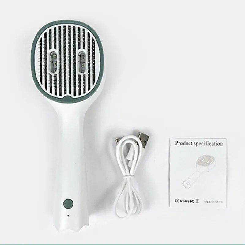 Cat Comb Dog Hair Remover Brush UVC Sterilization Pet Grooming Slicker Needle Comb Removes Tangled Self Cleaning Pet Supplies