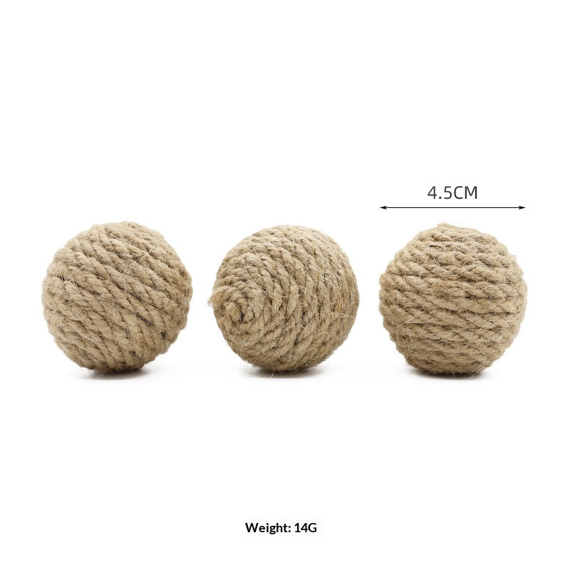 Pet Hemp Rope Ball 45 Cm Natural Color Woven