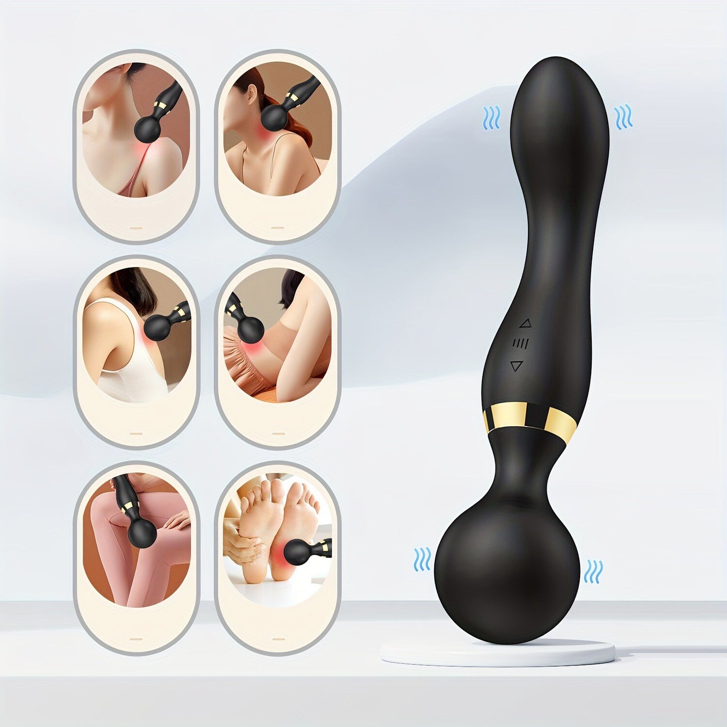 20 Speeds-Silicone-Double-Head-Big-Full-Body-Massager-Vibrator-Mute Rechargeable