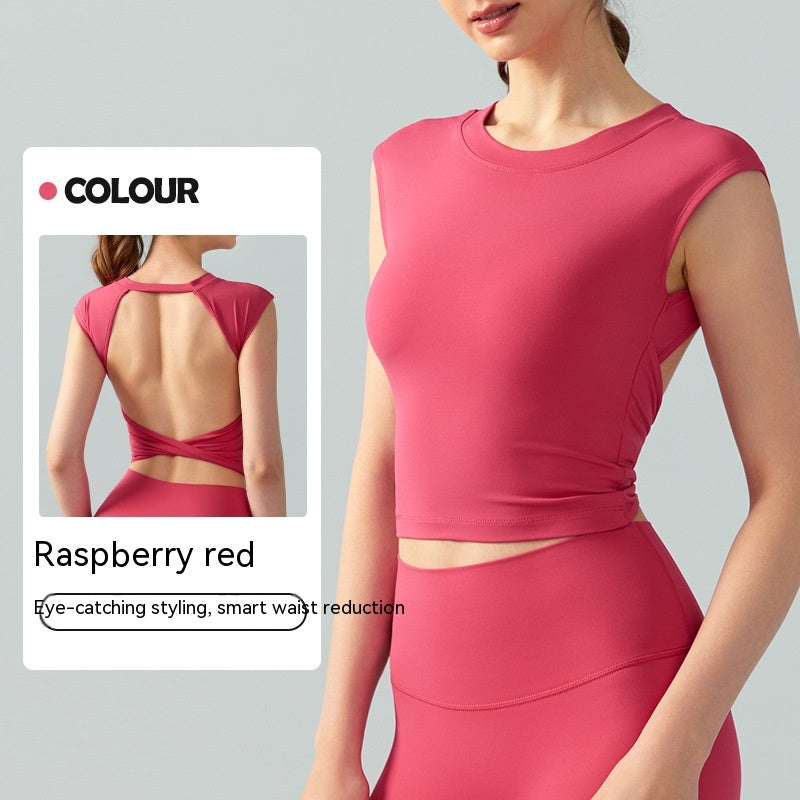 Spaghetti Strap Cross Beauty Back Yoga Clothes Vest