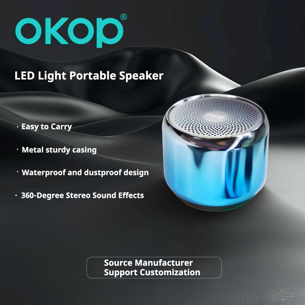 KP-581 Wholesale Portable Mini Wireless Bluetooth Speaker With Subwoofer Compact Outdoor Audio