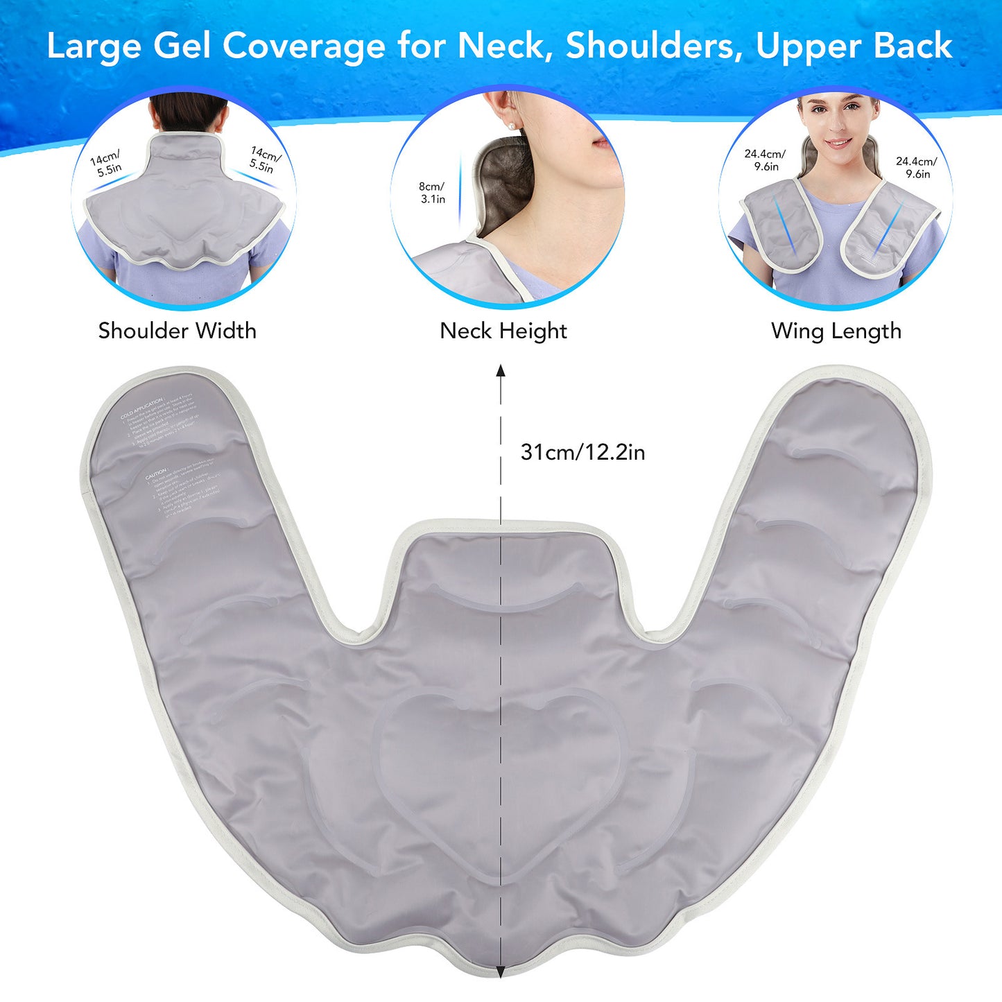 Cold And Hot Compress Shoulder Pad Gel Shoulder Cooling Ice Pack Heating Shawl